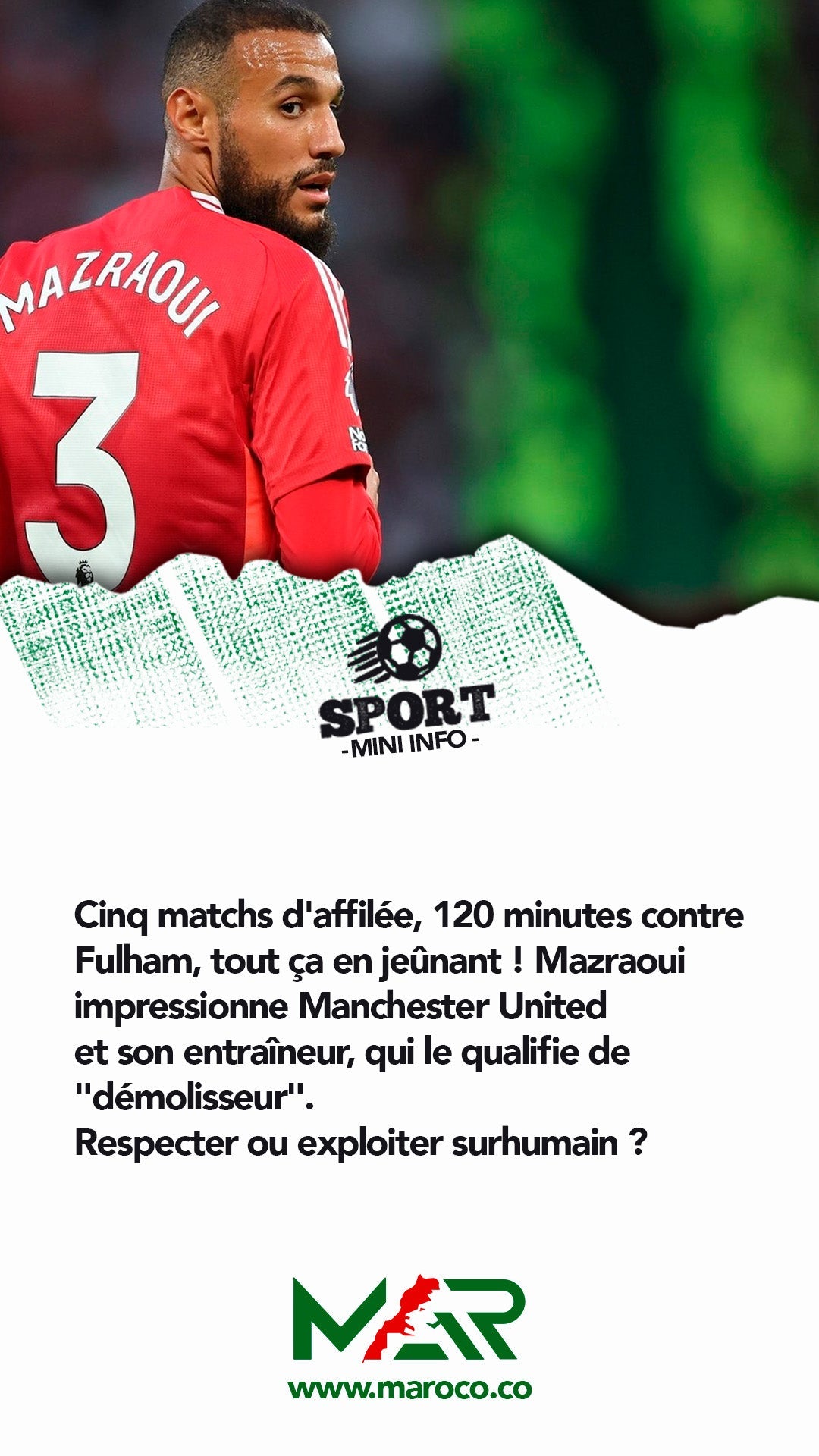 Mazraoui, un monstre d'endurance en plein Ramadan ! 🔥💪