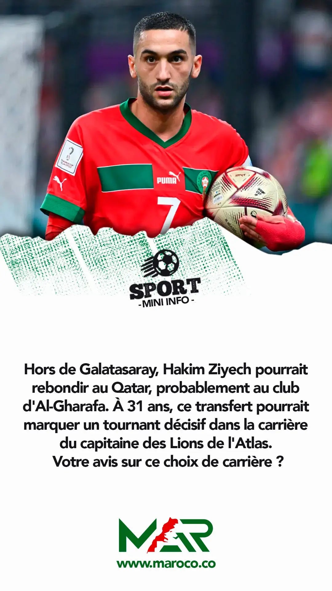 Ziyech vers le Qatar: Un Tournant Décisif