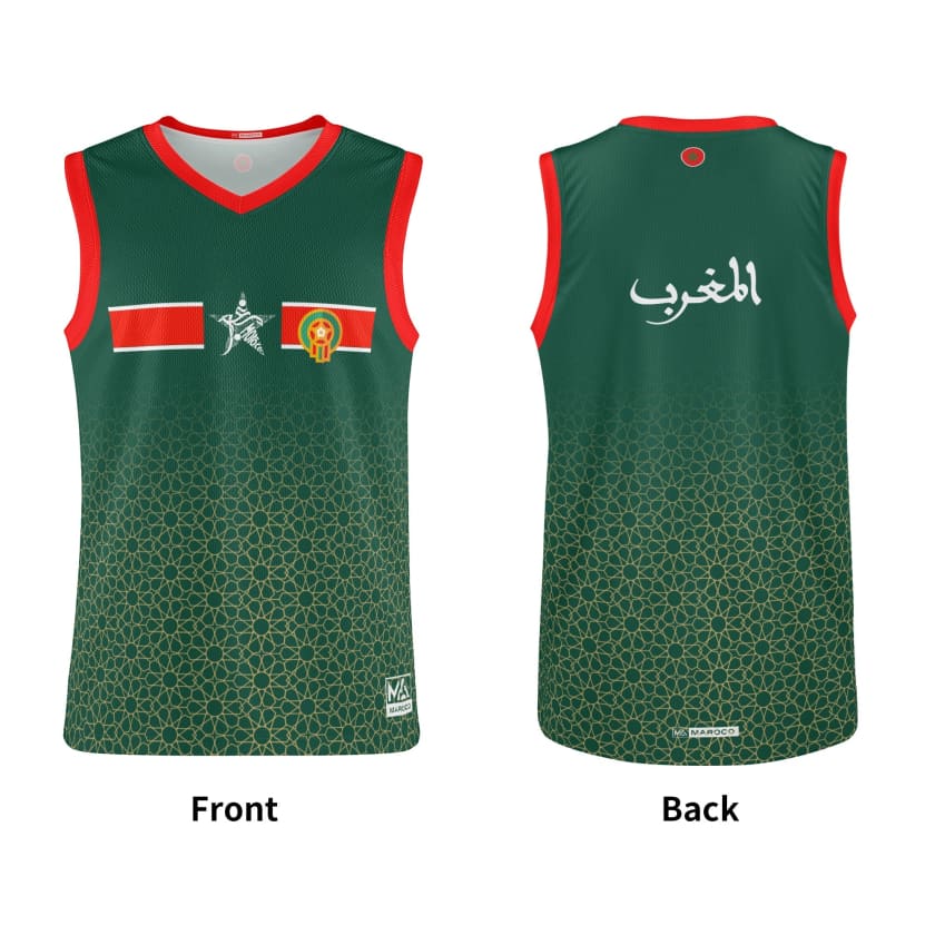 Maillot Maroc Vert CAN 23/24 Gold Collection Mosaïque By Maroco TFT MO -  Maroco la boutique des Marocains du monde