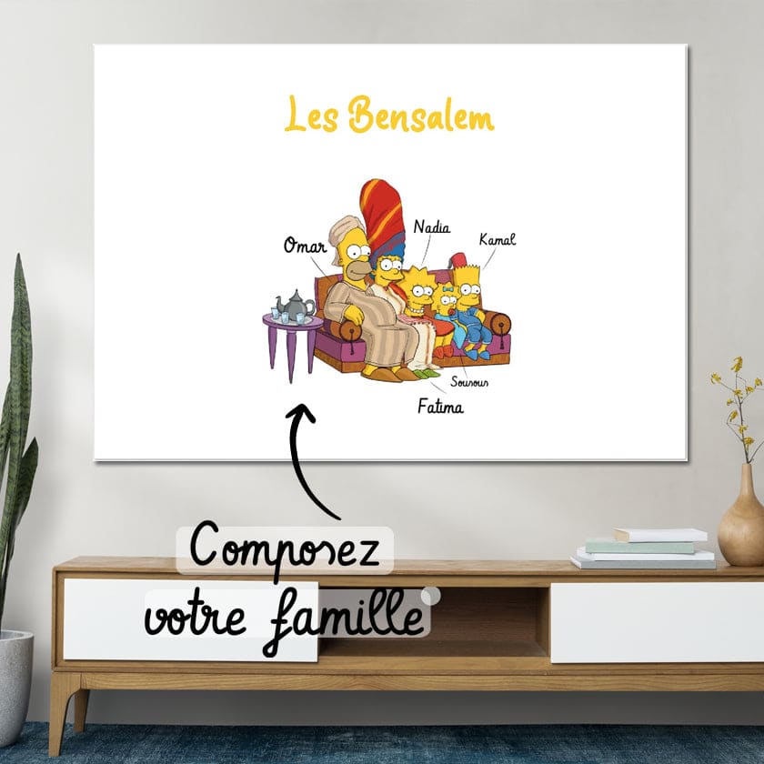 Famille - Cadeau Personnalisé  Toile pour Famille - Vive La Mode